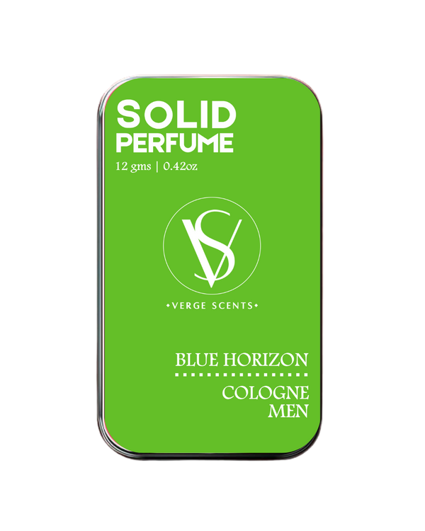 BLUE HORIZON | Solid Perfume for Men | Alcohol Free | With the Goodness of Beeswax + Jojoba Oil