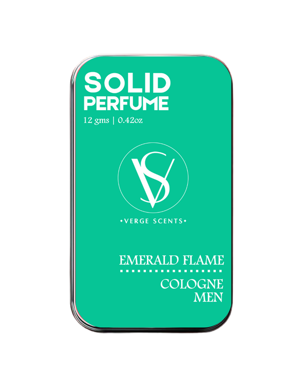 EMERALD FLAME | Solid Perfume for Men | Alcohol Free | With the Goodness of Beeswax + Jojoba Oil