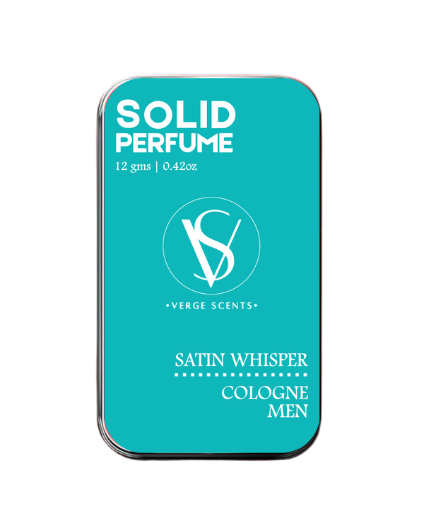SATIN WHISPER | Solid Perfume for Men | Alcohol Free | With the Goodness of Beeswax + Jojoba Oil