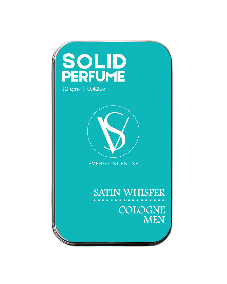 SATIN WHISPER | Solid Perfume for Men | Alcohol Free | With the Goodness of Beeswax + Jojoba Oil