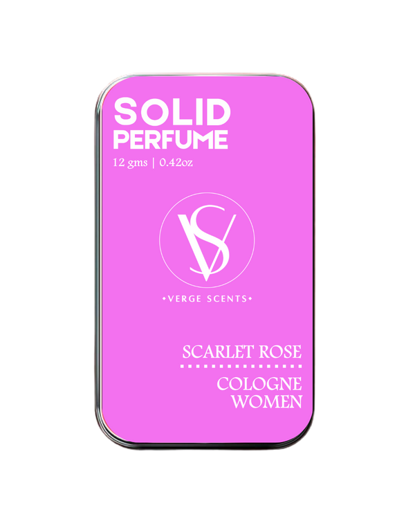 SCARLET ROSE | Solid Perfume for Women | Alcohol Free | With the Goodness of Beeswax + Jojoba Oil