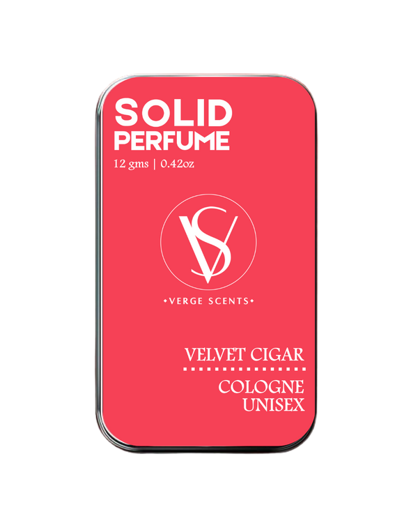 VELVET CIGAR | Solid Perfume for Men & Women | Alcohol Free | With the Goodness of Beeswax + Jojoba Oil